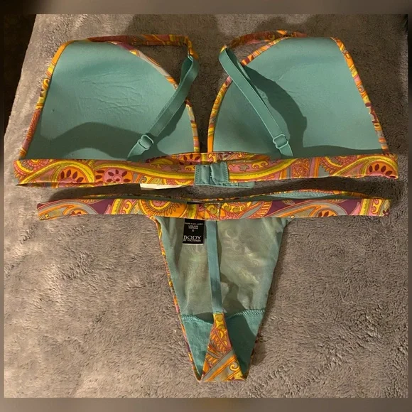 Vintage Body IPEX by Victoria’s Secret Bra Panties Set Beaded Sequins - Picture 3 of 10